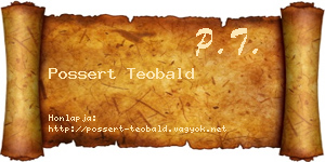 Possert Teobald névjegykártya